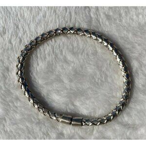 Silver Braided Bracelet .999 Silver Magnetic Clasp For Men & Women